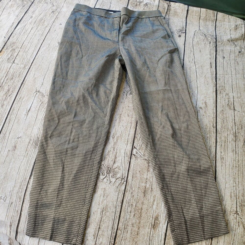 Ann Taylor Pants Womens Tapered Leg Metallic Career Trouser  Size 10